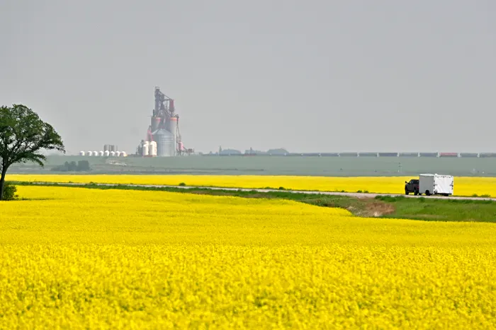 Highway through rural Saskatchewan near Melfort