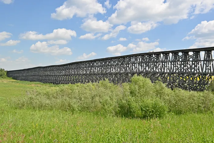Historic trestle bridge near Melfort